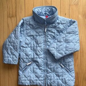 Hanna Andersson Sky Blue Midweight Quilted Jacket Size 90 (3T)